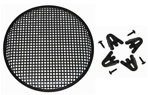 Custom Install Parts 10'' Inch Car Audio Speaker Sub Woofer Subwoofer Metal Black Waffle Grill Cover Guard Protector Grille Universal- Single