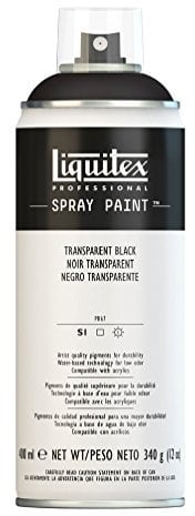 Liquitex Professional Spray Paint 400 ml, Transparent Black