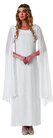 Rubie's Damen Der Hobbit Galadriel Kostüm Kleid mit Kopfbedeckung Kost me in Erwachsenengr e, Weiß, Einheitsgröße EU