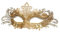 Metall-Maske filigran gold Augenmaske Venedig Kostüm Maskenball Barock
