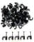 Clips Nero Cavo rotondo 7mm