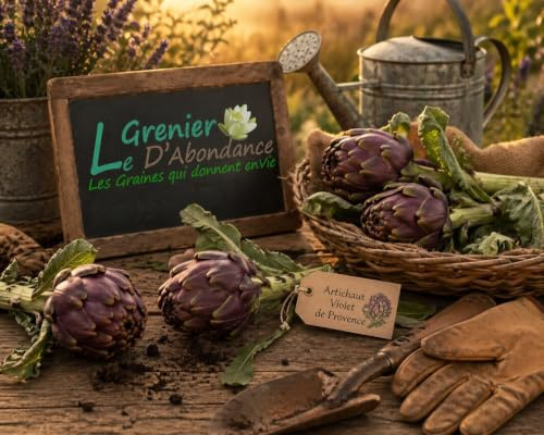 10 graines à semer - Le Grenier d'Abondance - ARTICHAUT Violet de Provence - Cynara scolymus