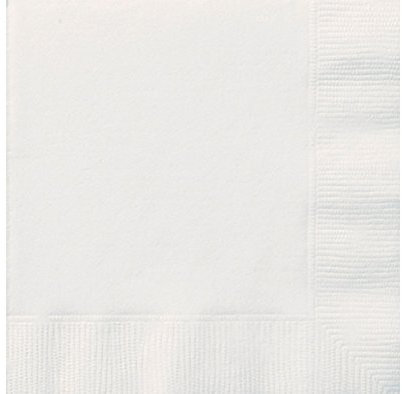 Bright White Luncheon Napkins (16cm) 20 Count - Premium Disposable Napkins for Parties and Events