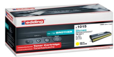 edding Toner EDD-1015 - Gelb - Reichweite 1400 Seiten - Ersetzt Brother TN-230Y