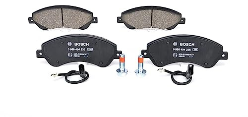 Bosch BP1171 - Brake Pads Car Front Axle - Bosch Quality - Reduced Noise and Dust - ECE-R90 Certified - Copper-Free - 1 Set of 4 Pads - With Accessories