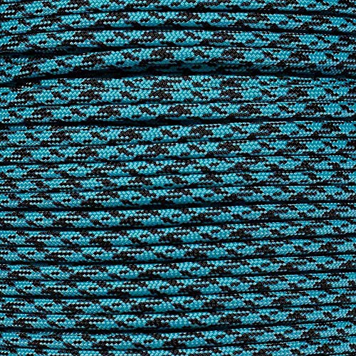 Paracord Planet Paracord Typ III, 7 Stränge, 7 Stränge, 6 m, Neon-Türkis, Camouflage, 6 m