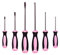 Pink Power Magnetic Screwdriver Set - 6 Piece Phillips and Flathead Hand Tool Set for Women