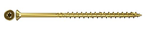 Fischer 659327 – Schraube Gewinde Spanplatte fpf-st Teilgewinde 8,0 x 160 YZP 50 (Packung mit 50 Stück)