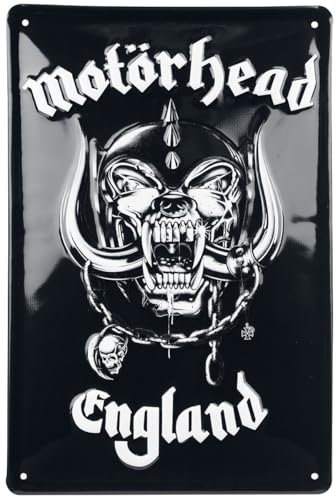 Motörhead England Unisex Blechschilder Standard Metall 20 x 30 cm Band-Merch, Bands