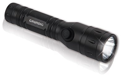 Grundig 871125290041 LED-Taschenlampe, Aluminium, schwarz, 3.5 x 3.5 x 17 cm