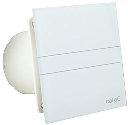 Ventilator Lüfter CATA E-100 GT mit Rückschlagklappe !!! Timer Nachlauf Glasfront stark 115 m3/h sehr leise 31dB energiesparend 8W Kugellager