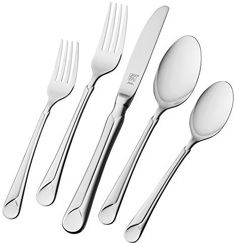 Zwilling JA Henckels 22748-345 Provence 45-Piece 18/10 Stainless Steel Flatware Set, Silver by ZWILLING J.A. Henckels