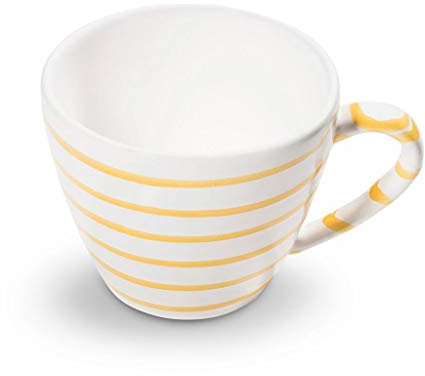 GMUNDNER KERAMIK Kaffeetasse Gourmet Füllmenge : 0.2 Liter Gelbgeflammt Geschirr, handgemacht in Österreich