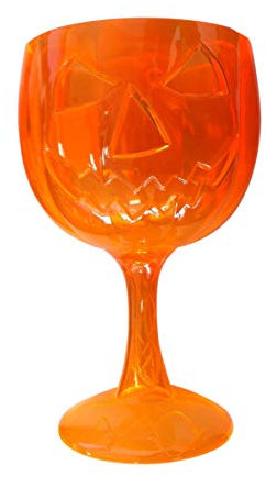 ESPA Verre à Pied en Plastique Citrouille d'halloween Orange - Orange - Taille Unique