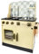 Leomark Vintage Retro Cocina Madera Infantil De Juguete - color Crema - con accesorios, Para Niños Juego de Imitación, Dim: 30x57x75 (altura) cm