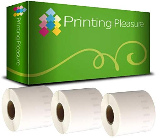 Printing Pleasure 3 x 99019 Rollen Etiketten kompatibel für Dymo LabelWriter & Seiko Etikettendrucker | 59mm x 190mm | 110 Stück | Ordner-Etiketten