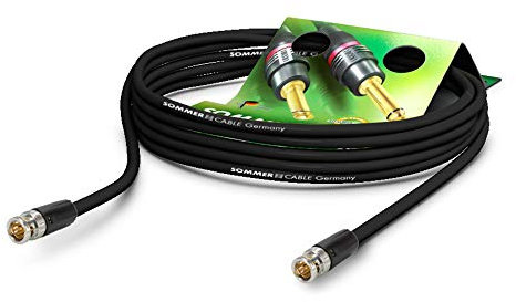 Sommer Cable 5m 3G SDI-Kabel Video- Patchkabel HD-SDI (HDTV) SC-Vector PLUS DZ 1.2/4.8 PUR 1 x 0,88 mm² BNC / BNC NEUTRIK - DZGR-0500-SW-SW