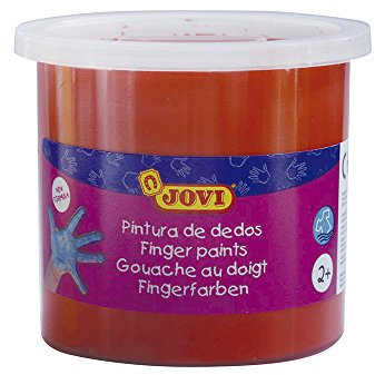 Jovi - Finger Paint, Finger Paint, 125 ml, Vermiglio Color, 100% Washable, Natural Ingredients, Gluten Free (56007)