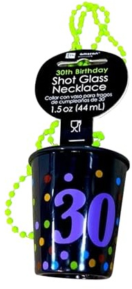 Amscan 30th Birthday Necklace Shot Glass