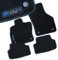 Bär-AfC Auto Fußmatten Exclusive Line passend für Toyota Avensis T27 ab 2011, Autoteppiche Velours Schwarz, Bandeinfassung Schwarz, Stick Logo Blau, Set 3-teilig, TY04814