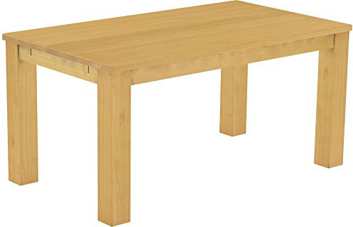Esstisch Rio Classico 160x90 cm Eiche hell Holz Pinie Massivholz Esszimmertisch Echtholz ausziehbar vorgerichtet für Ansteckplatten Brasilmöbel