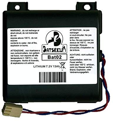 BatLi02 - Lithium-Batterie BatLi02 (7,2 V/13 Ah) - Atral - Daitem