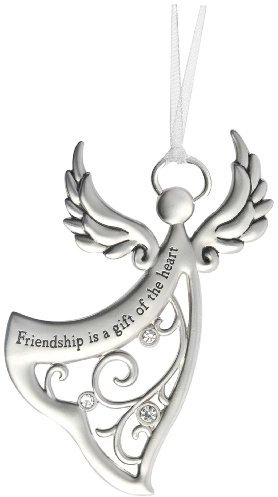 Ganz - Adorno de ángel a tu lado con texto en inglés Friendship Is a Gift Of The Heart