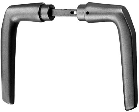 Alberts 412661 Türdrücker | Aluminium | silberfarbig eloxiert | für Schlosskasten 50 - 60 mm | Breite 115 mm | 2er Set