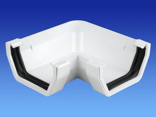 Wavin OSMA Squareline 100mm White Guttering Range (90 degree angle)