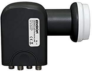 Edision QL-4 Quattro LNB Adapter für Multischalter Betrieb (0,1dB, für Multiswitch, HD, 3D, Wetterschutz)