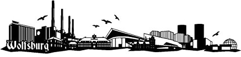 Samunshi® Wandtattoo Wolfsburg Skyline Wandaufkleber 70 x 15,4cm schwarz