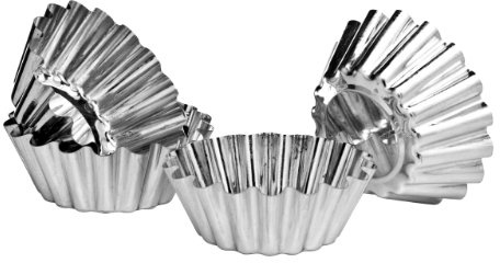 Premier Housewares 4 Pieces Brioche Cake Mould Tinplate Cupcake Chocolate Moulds Tart Jelly Flat Cake Mould Tin Baking Tool For Kitchen Ideal For Everyday Use 4 Moulds 7 x 3 x 7