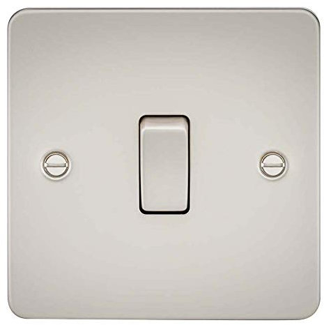 Knightsbridge FP2000PL FPAV2000PL Flat Plate 10A 1G 2 Way Switch-Pearl