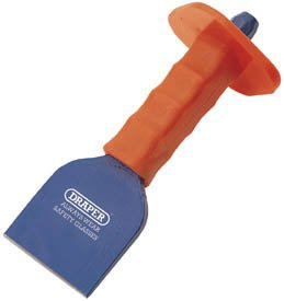 Draper 225mm x 100mm Brick Bolster Chisel with Rubber Handle and Straight Edge Steel Blade