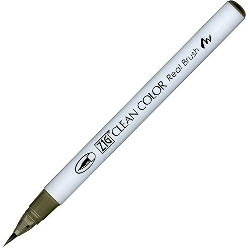 Kuretake Clean Color Real Brush Pen -@Green Grey