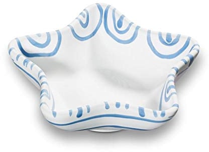 GMUNDNER KERAMIK Sternschale Stella Grösse: l= 14 cm x b= 14 cm x h= 3.9 cm Blaugeflammt Geschirr, handgemacht in Österreich