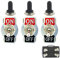 E Support™ 3 x interruptor de palanca de metal ON/OFF 4 Terminal Pin DPST Peso pesado 20 A 125 V 15 A 250 V botón gorra