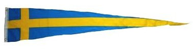 Fahnenwelt Langwimpel Schweden Fahne Flagge Wimpel NEU 30 cm x 150 cm Gelb, Blau