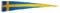 Fahnenwelt Langwimpel Schweden Fahne Flagge Wimpel NEU 30 cm x 150 cm Gelb, Blau