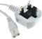 kenable Figure 8 Power Cable UK Plug to C7 Lead for LED or Smart TV White 3m [3 metres]