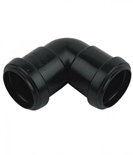 FloPlast Push-Fit Waste 90° Bend 40mm Black | Home Standard