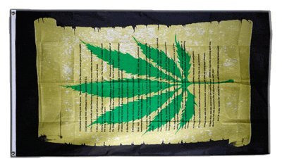 Flagge Hanf Schriftrolle - 90 x 150 cm