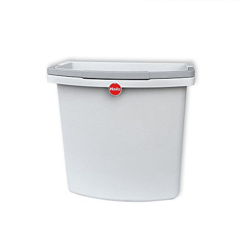 Hailo Multifunktionseimer 1068099 | stabiler Kunststoff hellgrau | 318 x 179 x 315 mm | vielseitiger Aufbewahrungsbehälter für Küche Haushalt Vorrat | passend für Rondo Comfort (Eimer + Deckel)