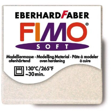 WDK Partner – a0500965 – Freizeit Kreative – Modelliermasse Soft Fimo – Weiß Glitter