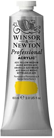 Winsor & Newton Professional Acrylique Tube 60ml 019 Jaune Moyen Azo