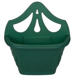 Whitefurze G02054 31cm Venetian Wall Planter - Forest Green