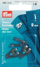 Prym Trouser And Skirt Hook & Bar 9.5mm - 3 sets black