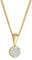 Elli DIAMONDS Halskette Damen mit Anhänger Elegant mit Diamant (0.12 ct.) in in 585 Gelbgold 45