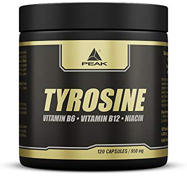 PEAK Tyrosin - 120 Kapseln I Aminosäure I Schilddrüsen - Stoffwechsel I Vitamin B Complex I Training I Diät I Regulierung Hormonsystem I Immunsystem