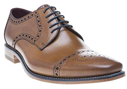 Loake Mens Foley Brogue Shoes Tan 8.5 UK